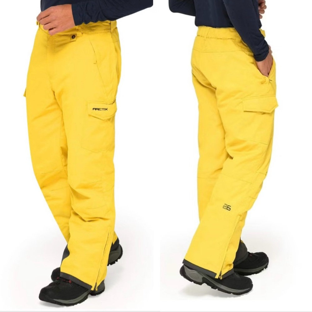 Arctix Men's SnowsportsCargoPants BambooYellow Size X-LARGE(40-42W *30L) NWT |O1